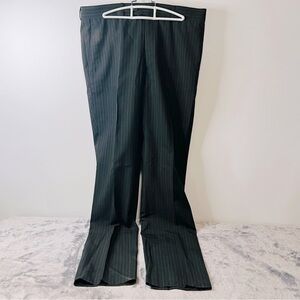 Savile Row Co London Men’s Black Pinstripe Heathrow Pants 34x34